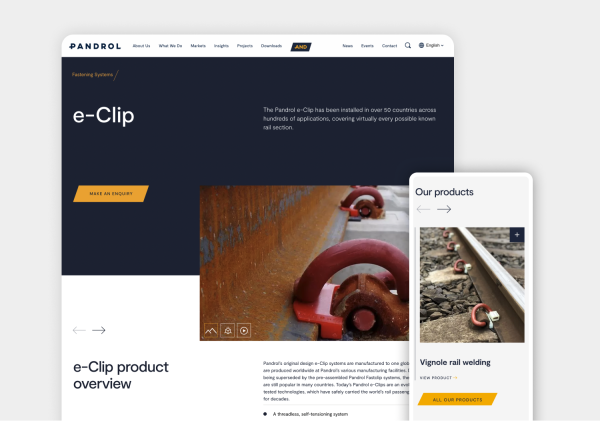 Pandrol Website Product Page