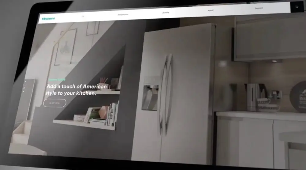 Hisense Website on Tablet