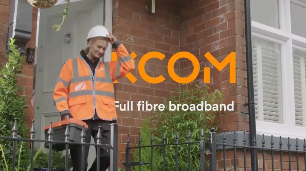 KCOM "Hello Good Stuff" Video screenshot - KCOM worker at front door