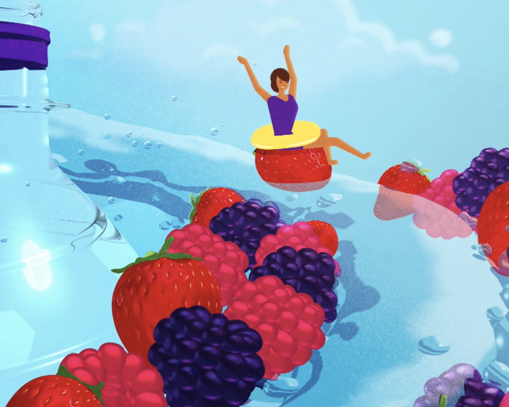 Perfectly Clear Advert Screenshot Cartoon lady on water