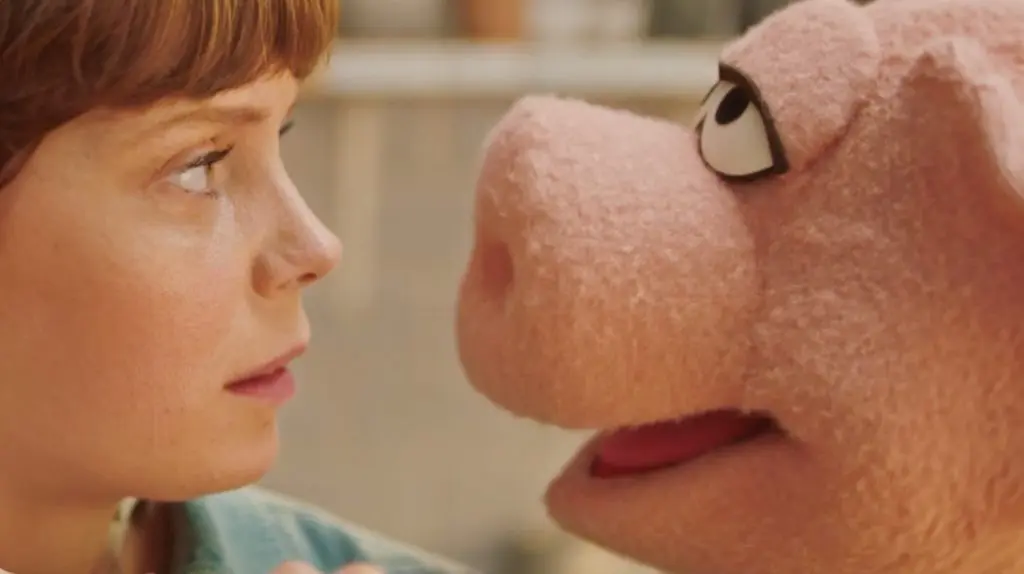 Quorn Deli Video thumbnail lady with puppet pig