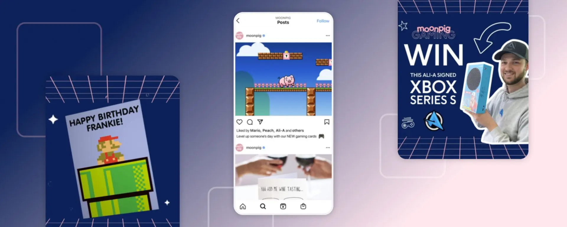 Moonpig Gaming cards