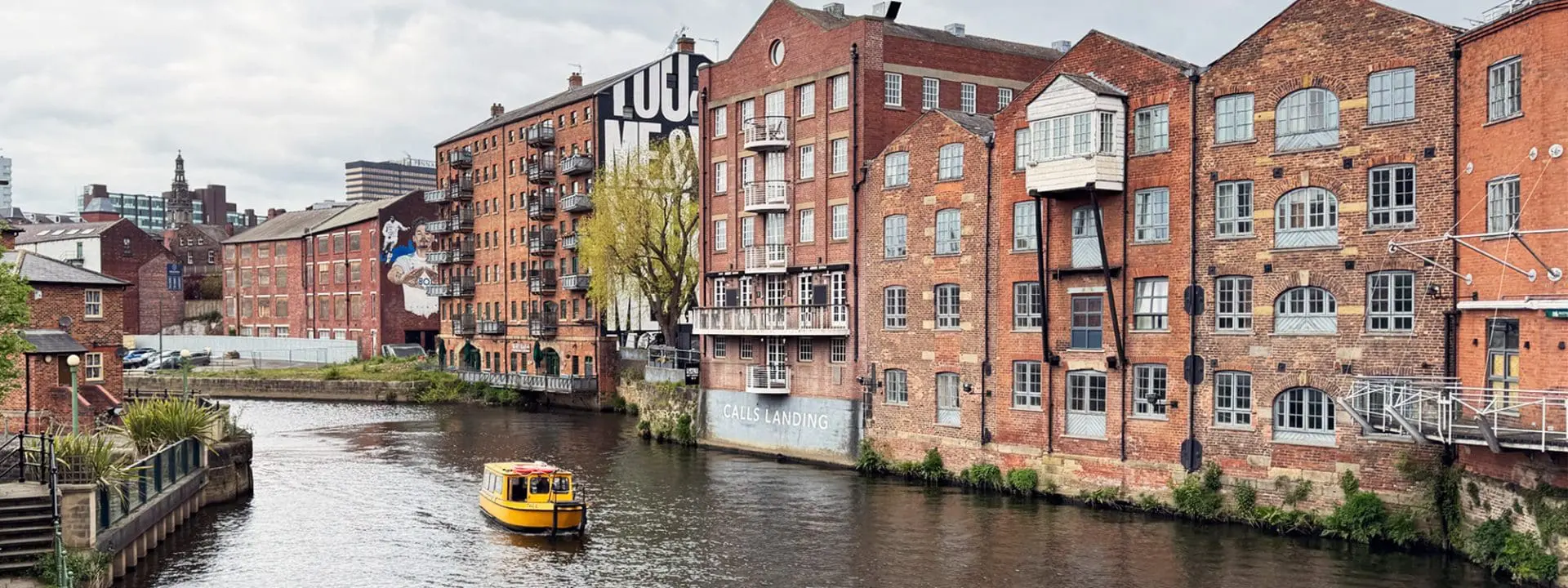 Leeds waterfront looking into city centre