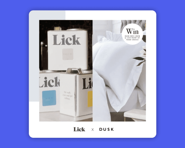 DUSK & Lick Social Media Competition Post