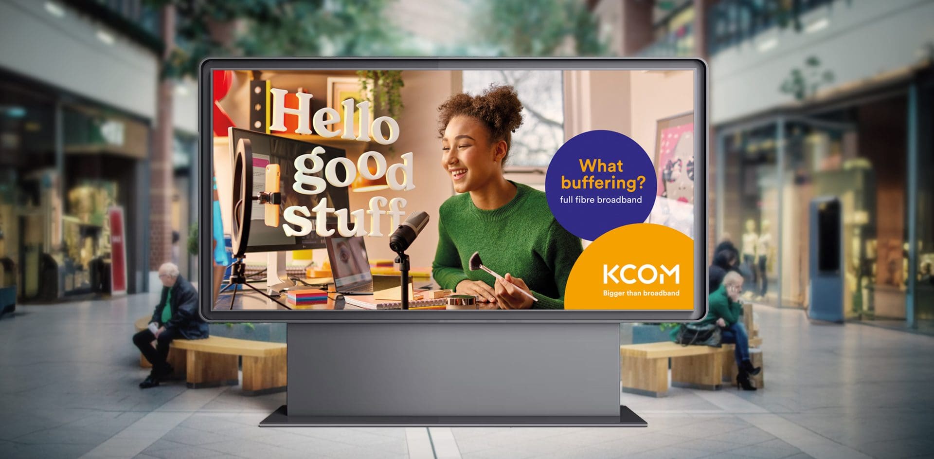 KCOM "Hello Good Stuff" billboard