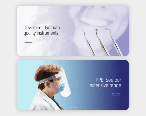 Swallow Dental Product Highlights on Website