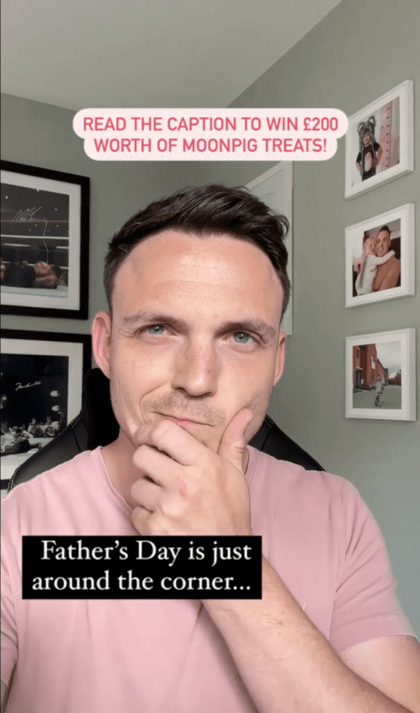 Moonpig Fathers Day Instagram content