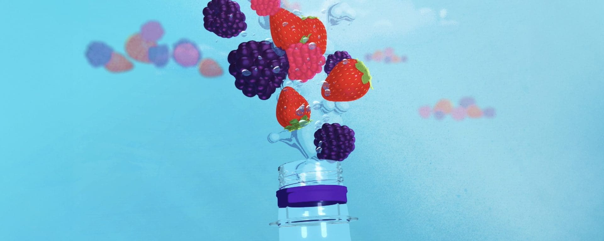 Perfectly Clear Fruit coming out of bottle