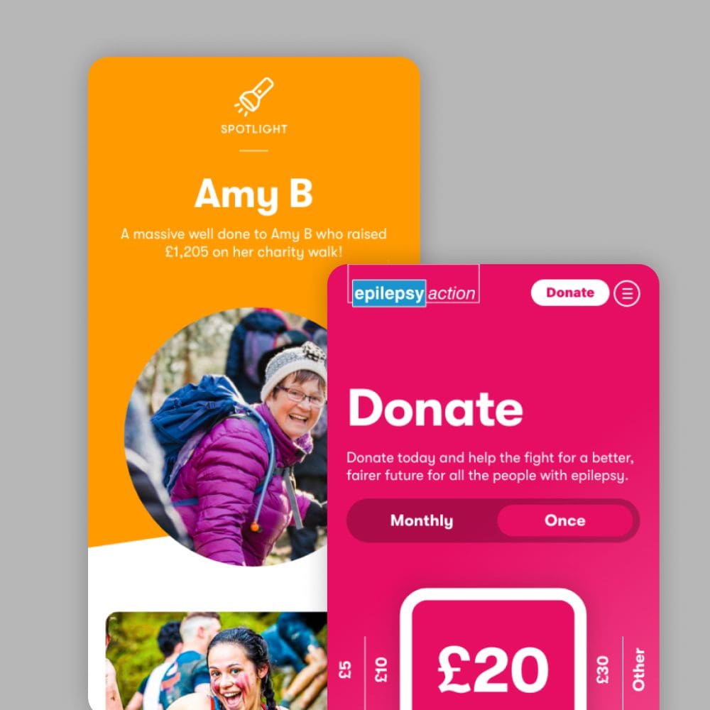 Development of mobile and desktop UX for Charity Epilepsy Action