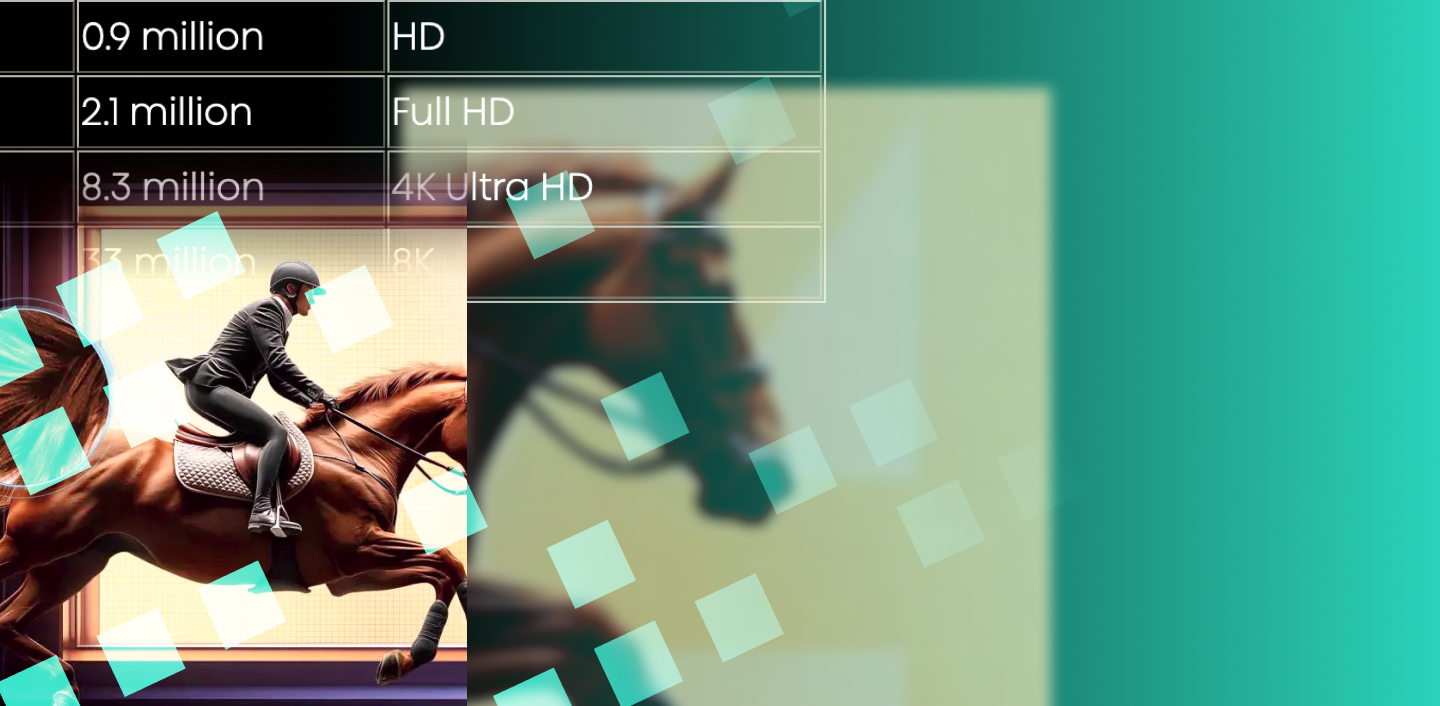 Screen showing horse and rider